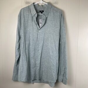 EXPRESS Mens‎ Extra Slim Linen Button Down Shirt XL